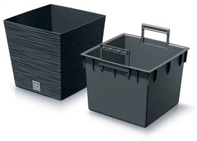 Plastový kvetináč DFS300 29,5 cm - antracit