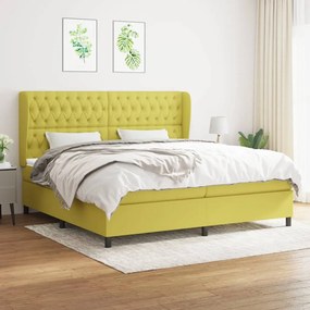 Boxspring posteľ s matracom zelená 200x200 cm látka 3128236