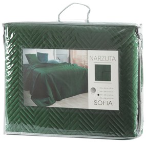 PREHOZ NA POSTEĽ SOFIA 170X210 CM TMAVOZELENÝ