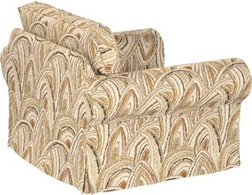 Poťah na kreslo Ektorp farba produktu béžová látka zapletaná, vzorované