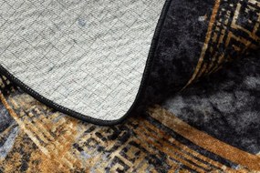Koberec MIRO 51199.806 mramor / grécky, čierny / zlatý kruh