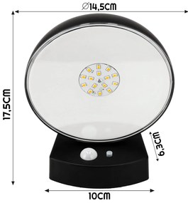 ECOLIGHT Solárne fasádne svietidlo LED s pohybovým senzorom