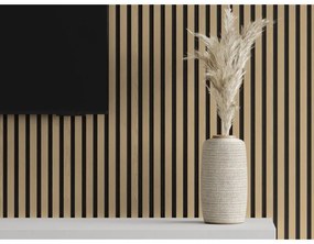 Mexen Lam-F, akustické stenové lamely 275 × 30 cm, plstený podklad 8 mm, technická dyha, dub ušľachtilý, S105-275307-3015-004
