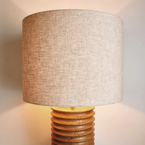 Butlers GROOVED Stolná lampa 72 cm - hnedá/prírodná
