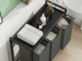 Koš na prádlo Houseland Endy 120 l šedý/černý