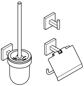 GROHE 41123DC0 - Sada doplnkov START CUBE z nerezovej ocele