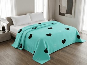 Prehoz na posteľ CORAZON BLEND, modrý Rozmer: 170 x 210 cm