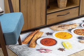 Protišmykový koberec / behúň ANDRE 3343 strieborný / béžový