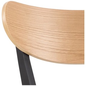 Barové stoličky v čierno-prírodnom farebnom prevedení z kaučukového dreva v súprave 2 ks 105 cm Roxby – Actona