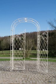 Oblúk na ruže Mel s bránkou - Krémová antik