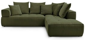 Zelená ženilková rohová pohovka (pravý roh/do L) Whesley – Bobochic Paris