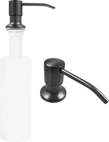 Vstavaný dávkovač mydla/saponátu REA LON, 300 ml, titán kartáčovaný