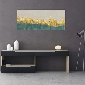 Obraz - Textúra so zlatým dekorom (120x50 cm)