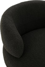 Čierné otočné čalúnené kreslo Coda - 82*85*72,5 cm