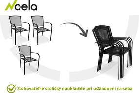 Noela Záhradná kovová stolička Lana steel ZWMC-19