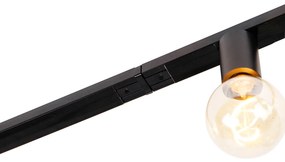 Moderný 1-fázový koľajnicový systém 5-svetlo vrátane E27 objímky čierny - Jeana