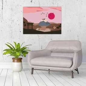 Sklenený obraz - Japonsko N⁰2 (70x50 cm)
