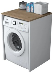 Skrinka na práčku RANI 65x91,8 cm biela/hnedá