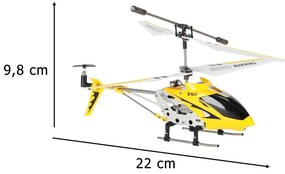 KIK RC vrtuľník SYMA S107G Metal Series, žltý hliníkový s gyroskopom