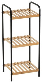 Bambusový regál v čierno-prírodnej farbe 30x75 cm – Casa Selección