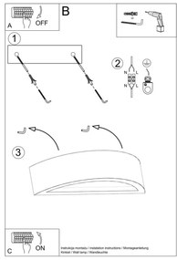 Sollux SL.0994 - Nástenné svietidlo ATENA 1xE27/60W/230V betón