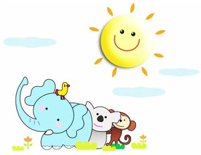 LED Detské nástenné svietidlo LED/1W/3xAAA slniečko