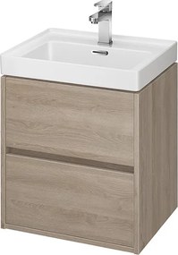 Cersanit Crea - závesná skrinka s umývadlom 50cm, dub, S924-007+K114-005