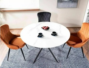 SI Lotosová zamatová stolička čierna