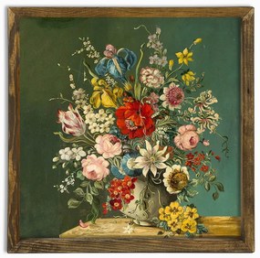 Nástenný obraz Vintage Flowers, 50 × 50 cm