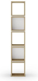 Knižnica v dekore duba v bielo-prírodnej farbe 32x167 cm Lofty – Marckeric