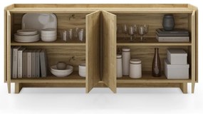 Komoda v dekore duba v prírodnej farbe 180x80x40 cm Daira – Marckeric