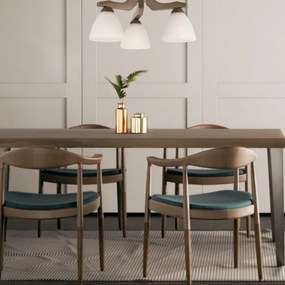 Prisadený luster ADRIANO 3xE27/60W/230V buk