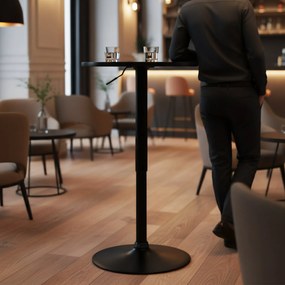 Barový stolík Xanten - čierna/čierna