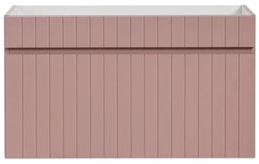 Závěsná skříňka Iconic se zápustným umyvadlem 80 cm růžová