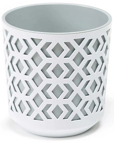 PLASTOVÝ KVETINÁČ ETNIC SADA 2KS 14,8X13,9 CM+20,1X19,5 CM BIELA