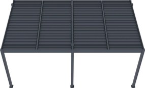Hliníková bioklimatická pergola s lamelami BestBerg BBP-15G / 509 × 304 × 218 cm / sivá