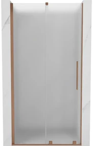 Mexen Velar, posuvné sprchové dvere do otvoru 100 cm, 8mm sklo námraza, medená matná, 871-100-000-31-65