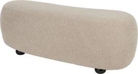 Béžová polstrovaná lavica z textílie buklé Noxx – White Label