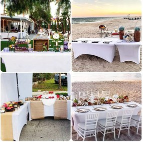 Obrus na cateringový stôl s rozmerom 240cm - Biely