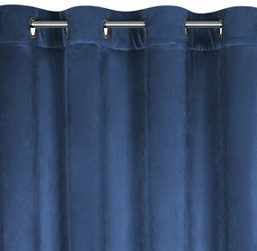 Dekorstudio Luxusný záves CARLI na kolieskach s volánikmi a trblietavým pásom kryštálov - tmavomodrý