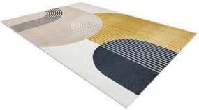 Koberec FUSION 0240 geometrický / moderný / abstraktný, krémový / žltý