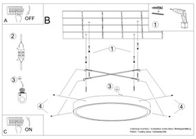 Sollux Lighting Stropné svietidlo ONYX 40 biela LED 3000K