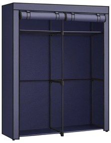 Modulárna skriňa, skladací šatník s 2 tyčami na šaty, sivý