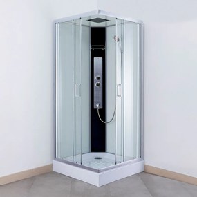 Sprchový box LUCIDUS SQUARE 90 x 90 cm Brillant Sklo TRANSPARENT 195 cm