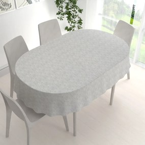 Biante Dekoračný oválny obrus PML-118 Sivá režná 140x220 cm