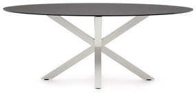 Jedálenský stôl so sklenenou doskou 100x200 cm Argo – Kave Home