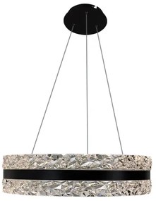 LED Stmievateľný luster na lanku LED/80W/230V 3000-6500K čierna + diaľkové ovládanie