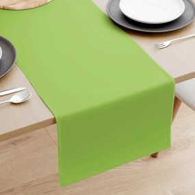 Goldea behúň na stôl 100% bavlnené plátno - zelený 20x120 cm