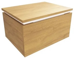 Kúpeľňová skrinka s krycou doskou SAT Feel 60x30x46 cm medový dub mat SATFEEL60DMDBEZ, 1 ks
