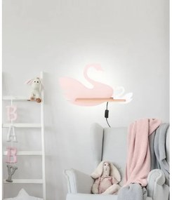 LED Detské nástenné svietidlo s poličkou SWAN LED/5W/230V